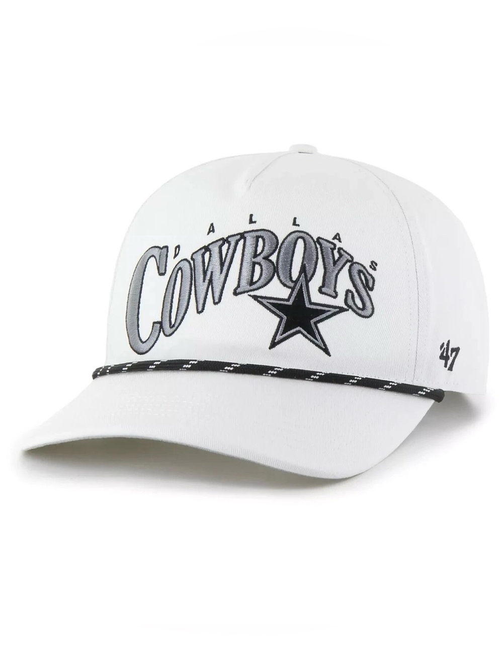 NFL Dallas Cowboys '47 Brand Hitch White Snapback Adjustable Hat